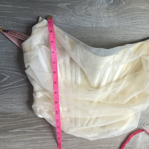 NEW House of CB Melinda Chiffon Draped Corset Top Small - Picture 8 of 13